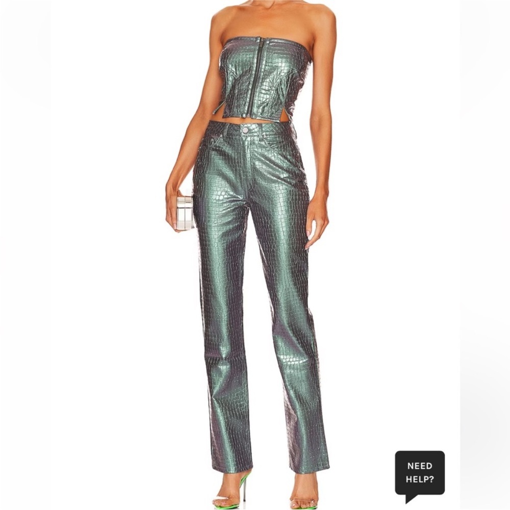 AFRM Heston Hight Rise Straight Leg in Mermaid Iridescent. Women's size 30